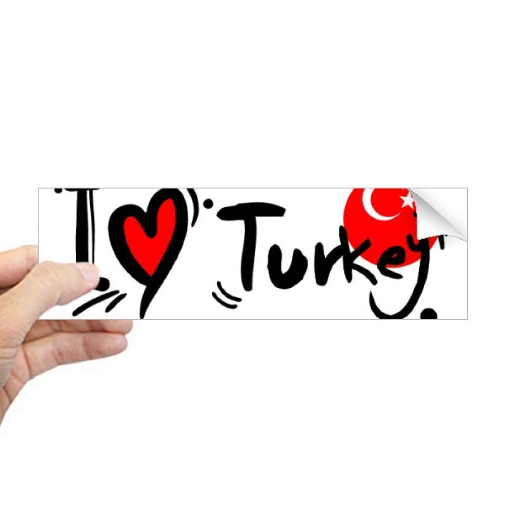 Autocollant fenêtre motif drapeau Turquie sticker rectangulaire