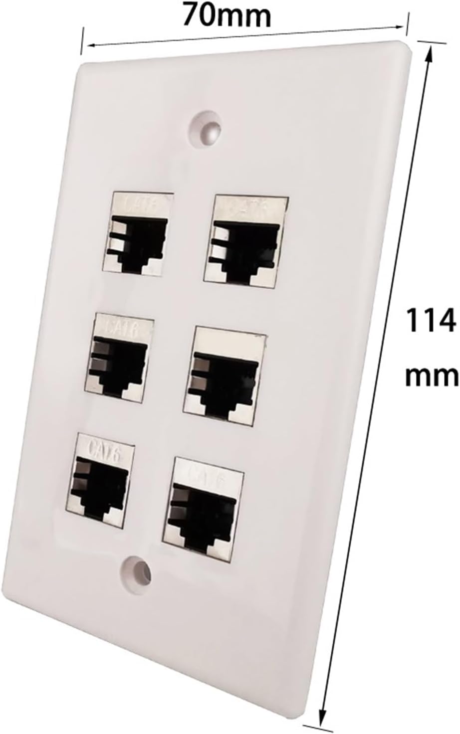 Shielded CAT6 Jack Ethernet Panel Six Port LAN Female to Female Plug RJ45 Panel