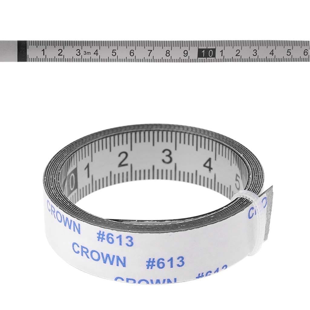 BIlinli Stainless Steel Miter Track Tape Measure Self Adhesive Metric Scale Ruler 1M-3M For T-track Router Table Saw Woodworking Tool