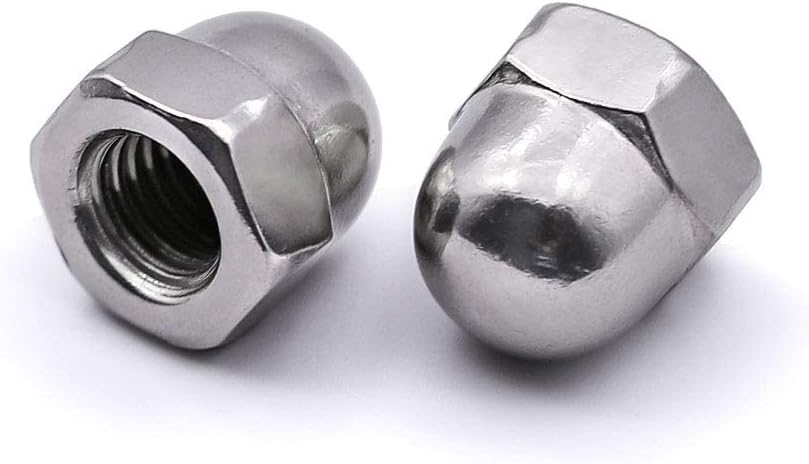 5/16-18 Acorn Hex Cap Dome Head Nuts, 304 Stainless Steel 18-8, Coarse Thread UNC, Full Thead Coverage, Pack of 25