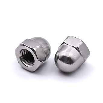 1/2-13 Acorn Hex Cap Dome Head Nuts, 304 Stainless Steel 18-8, Full Thead Coverage, 10 PCS