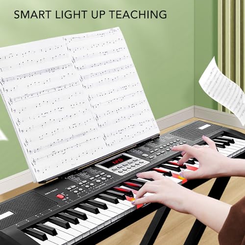 Clavier électrique Professionnel à 61 Touches, Piano Numérique en Plastique Portable avec Microphone, Câble Audio, Pupitre, Piano électrique pour Débutant - Les Beatles, Paul McCartney, John Lennon, RIngo Starr, George Harrison Clavier électrique Professionnel à 61 Touches, Piano Numérique en Plastique Portable avec Microphone, Câble Audio, Pupitre, Piano électrique pour Débutant – Image 5