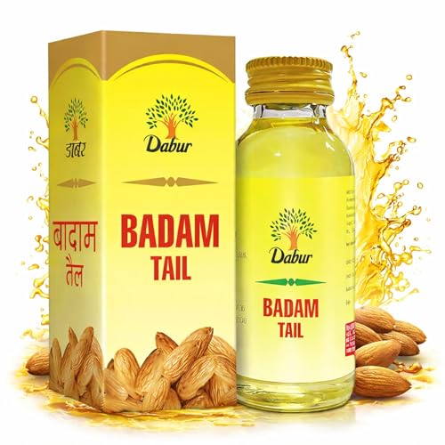 Image of Dabur Badam Tail : 100% Pure | Sweet Almond Oil| Rich in Vitamin -E for Healthy Skin , Hair and Body -50ml