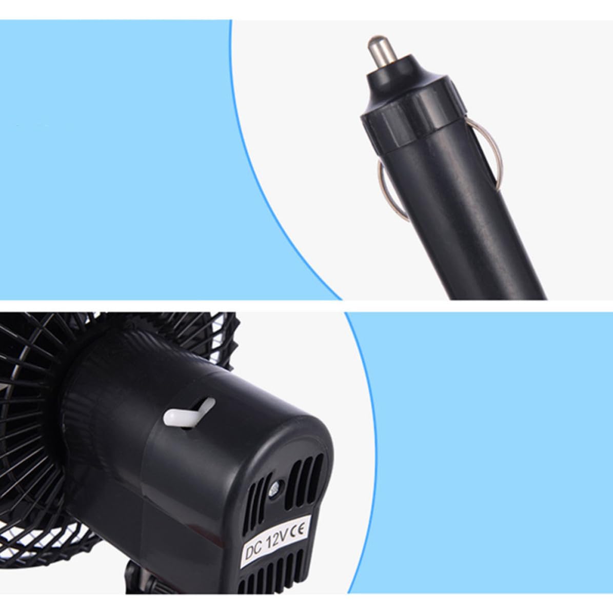 Didiseaon Ventilador de Coche de 6 Pulgadas Ventosa y Ángulo Ajustable