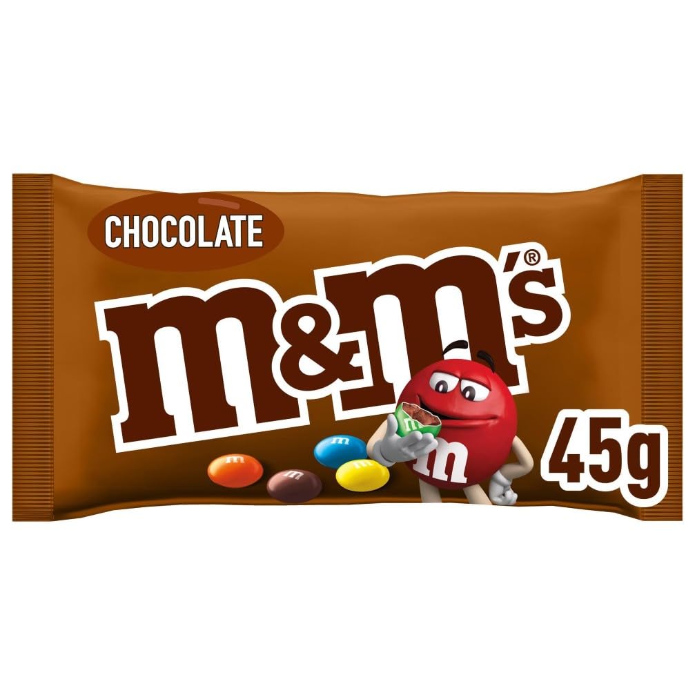 M&Ms Snack En Bolitas De Colores De Late Con Leche ( Bolsitas X 45g), Choco, 24 Unidad