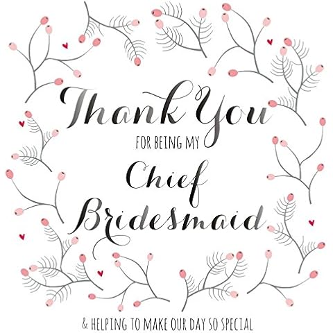 Claire Giles Chief Bridesmaid Thank You Card Cover