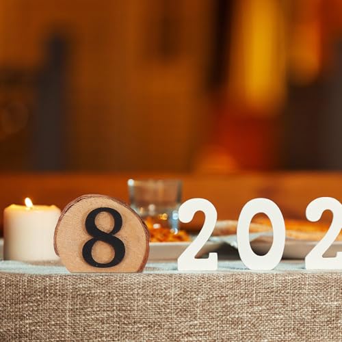 Numéros de table en bois 1 à 10 DOITOOL pour réception de mariage - 7