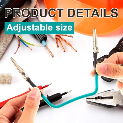 Image of Tandefio 4 Pcs No Hands Wire Holder for Soldering Green Soldering Helping Hands Metal Tool Adjustable Welding Wire Clip Holder for Field Welding Electronics Appliances