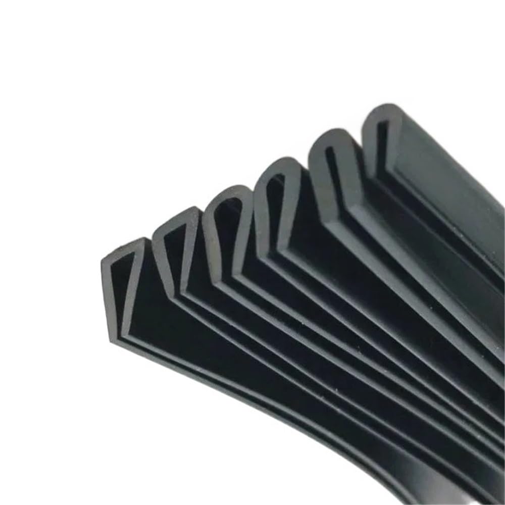 Striscia di tenuta in gomma nera a forma di U for bordi meccanici for auto, protezione angolare in metallo, 1 pezz0(8MMX13MMX3METERS)