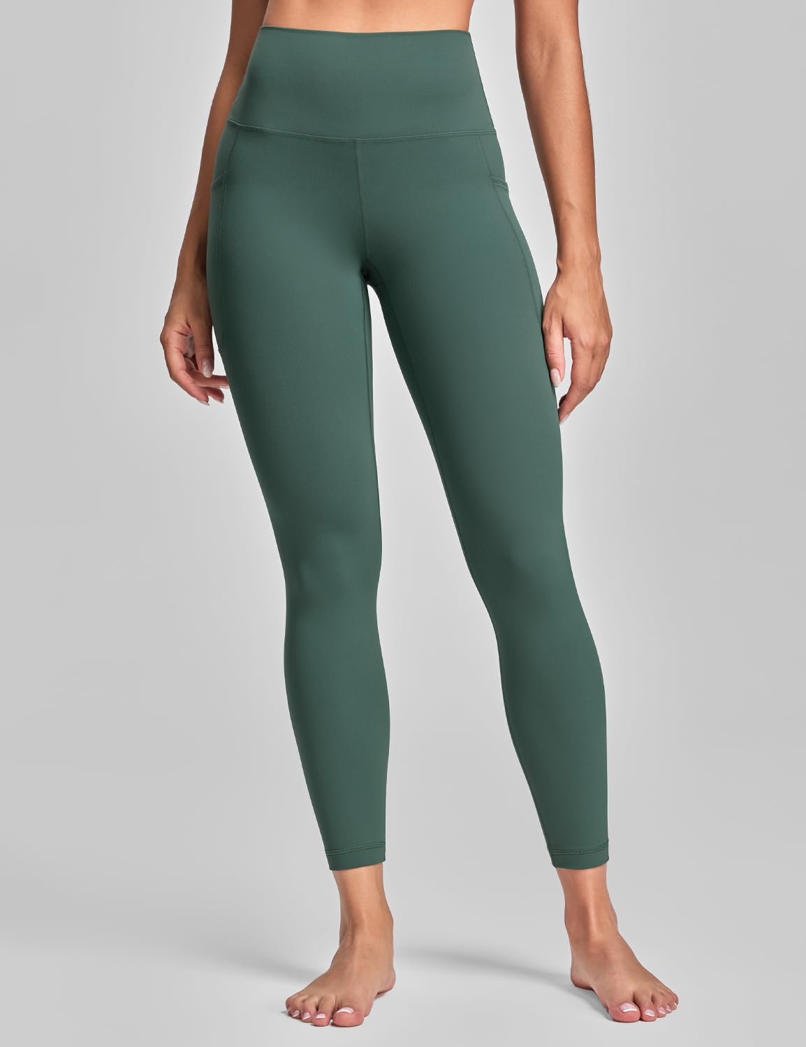 HeyNuts Leggings Workout Pro/Yoga Pro 7/8 con bolsillos laterales para mujer, pantalones de compresión de cintura alta con control de abdomen, 25 pulgadas
