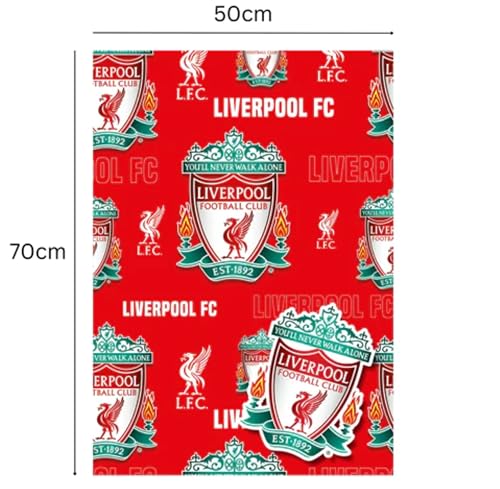 danilo promotions ltd liverpool fc wrapping paper 2 sheets 2 tags liverpool football gift wrap