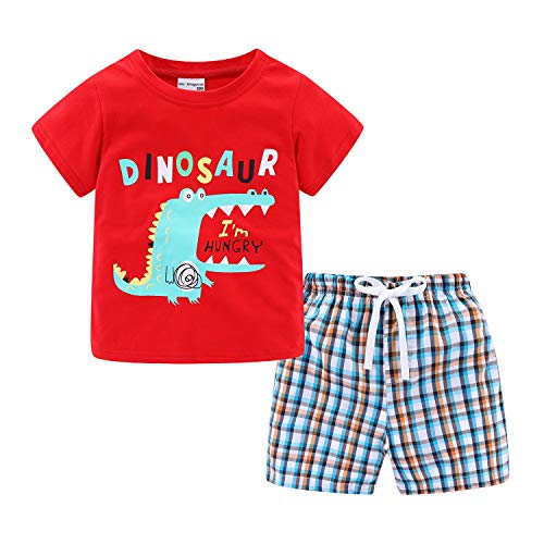 Image of LittleSpring Boys Summer 2piece Outfits Short Sleeve T-Shirt and Shorts Set