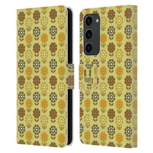 Étui Galaxy S23+ Fleurs de Chartreuse portefeuille anti-rayures en cuir