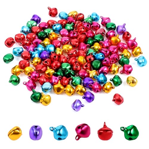 120 Stück Glöckchen,12mm Kleine Glöckchen Weihnachten,Bunte...