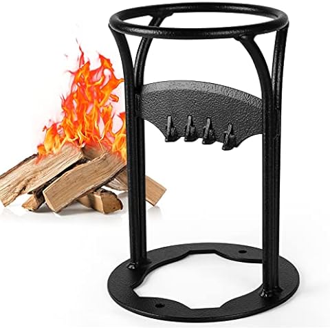 WELLUCK Kindling Splitter, Manual Log Wood Splitter, Firewood Cracker Cutter Tool with Carbon Steel & No Sharp Wedge, Safer, Quicker and Wood Splitting for Indoor Outdoor Use Bonfires Camping Trip Cover