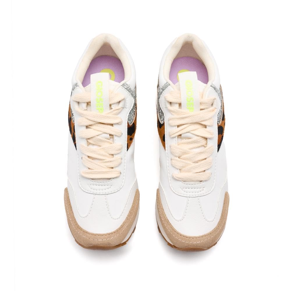 Sneakers Pelle con Zeppa Leopardata E Shine Etna
