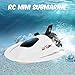 GoolRC Mini RC Submarine Boat, Remote Control Waterproof Diving Toy (White)