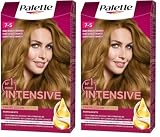 Schwarzkopf Palette Intensive Creme Color – Tono 7.5 cabello Rubio Dorado Caramelo - Coloración Permanente de Cuidado con Aceite de Marula – Óptima cobertura de canas – Color duradero hasta 8 semanas