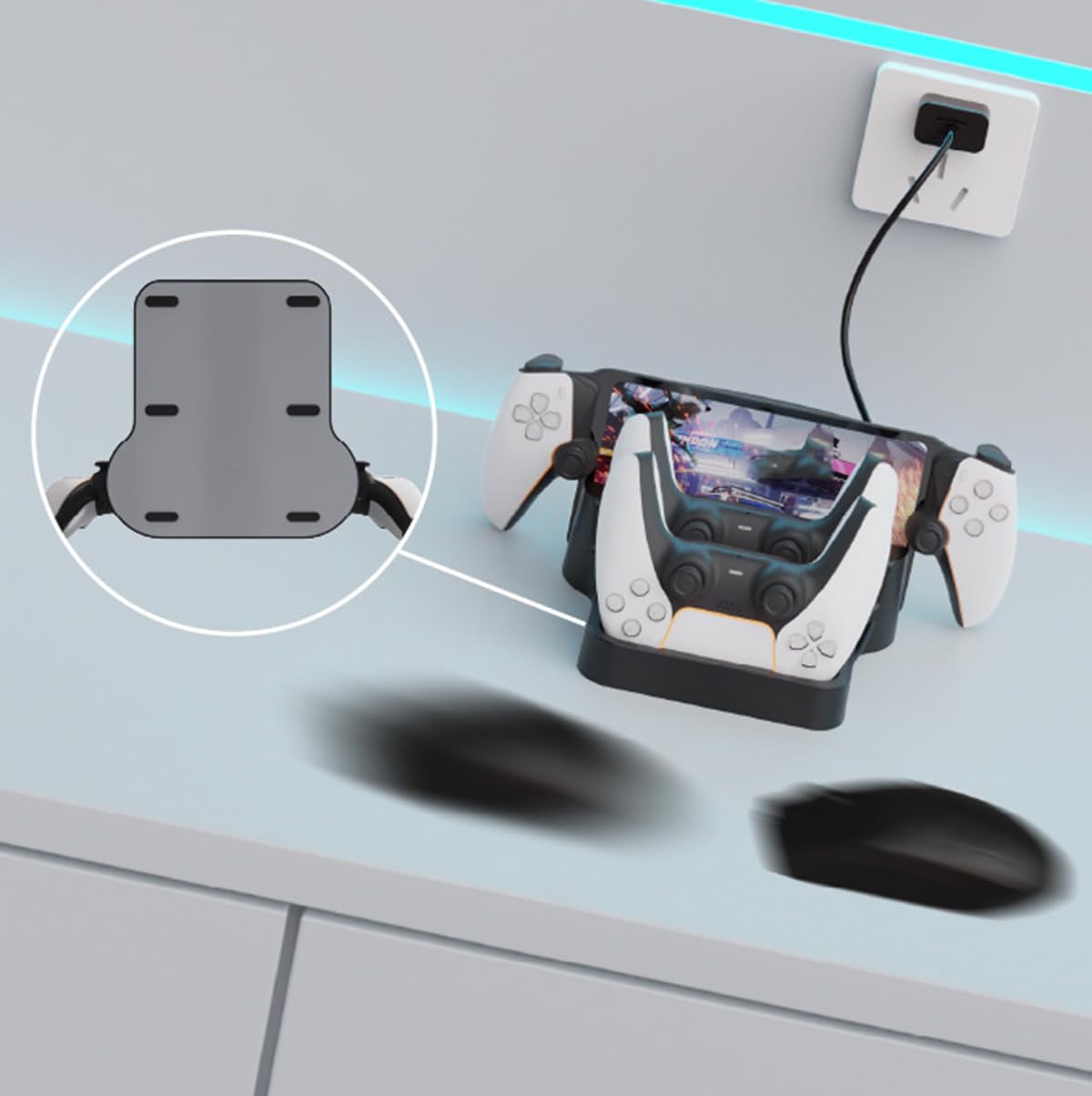 Amazon.co.jp: ZLiT PlayStationポータル充電ドック、3イン1充電ドック 