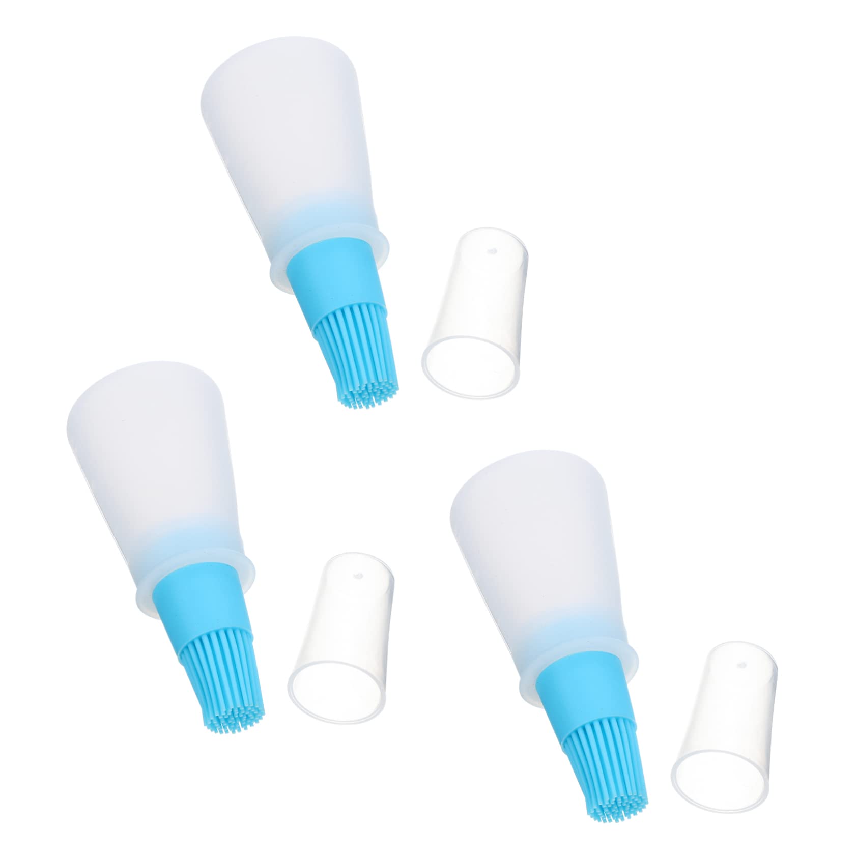 Alipis 3pcs Portable Silicone Oil Brush Bottle High-temperature Resistant Seasoning Brush for Bbq Cooking Baking for Home Kitchen Restaurants and Outdoor Activities