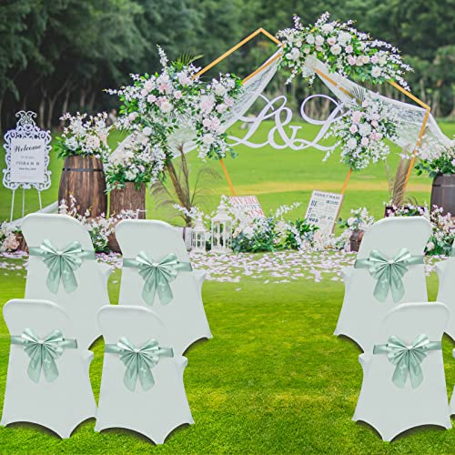 Hainarvers Stretch Spandex Folding Chair Covers 30Pcs, Universal Fitted Chair Cover Protector For Wedding, Party, Banquet, Holidays, Celebration, Decoration Elastic Chair Cover(White 30Pcs) #TOP1