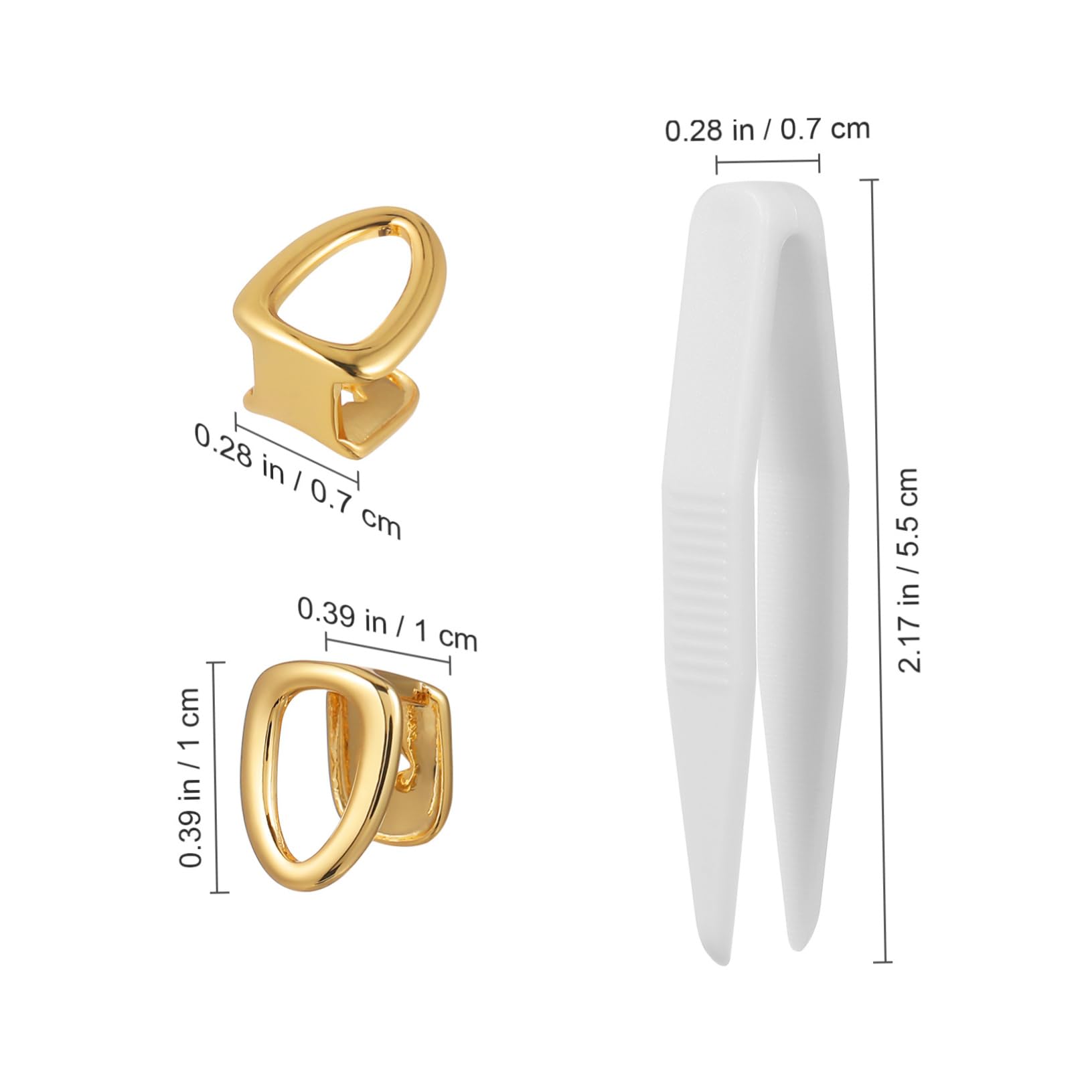 Garneck Tooth Grill Grills for Teeth 2pcs Mouth Grill Caps for Teeth Jewelry Hollow Design Hip Hop Party Accessories Stylish Grill for Your Teeth for Cosplay and Costume Events - Image 2