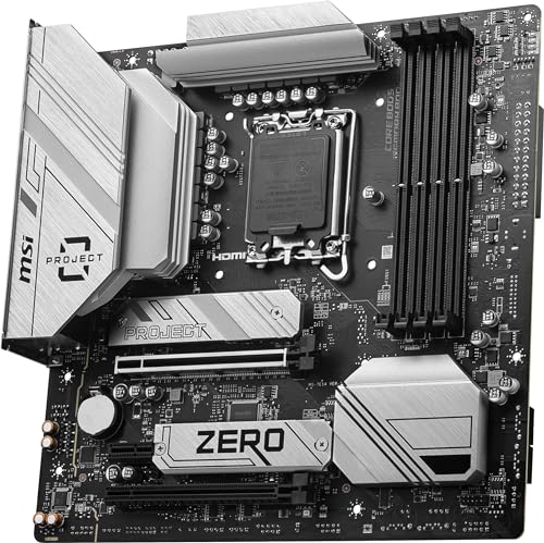 MSI B760M Project Zero Gaming Motherboard (Support 14th/13th/12th Gen Intel Processors, LGA 1700, DDR5, PCIe 5.0, M.2 Slots, 2.5Gbps LAN, USB 3.2 Gen2, HDMI/DP, Wi-Fi 6E, Bluetooth 5.3, mATX) - Image 4