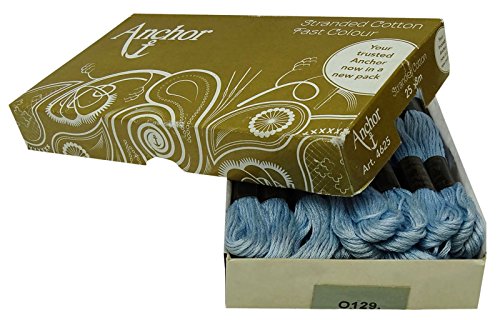 Image of Cross Stitch Hand Embroidery Thread Stranded Cotton Craft Sewing Floss 25 Skeins-Light Blue