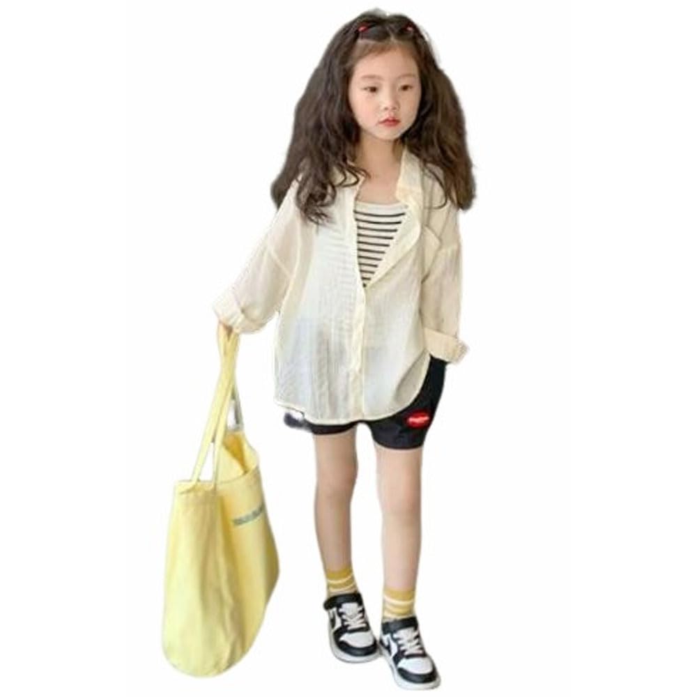 Amazon.co.jp: 子ども服 ベビー服 女児 トップス カーディガン シアー 