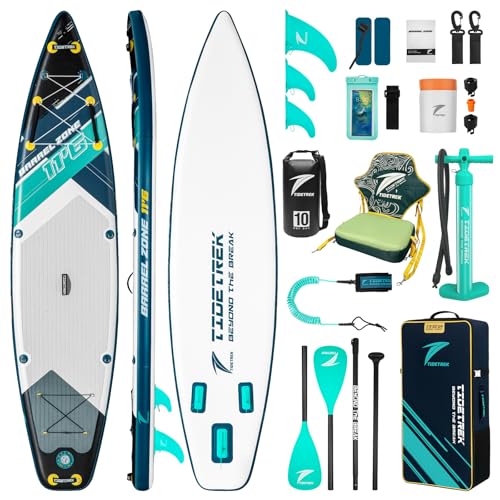 Image of 11'6 inch Inflatable Stand Up Paddle Boards, Premium SUP Accessories, Non-Slip Comfort Deck for Youth & Adults