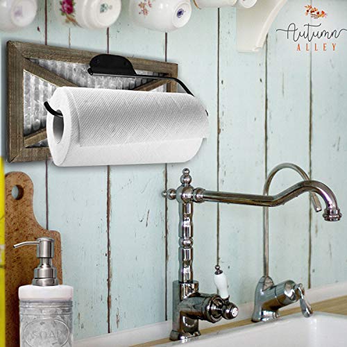Autumn-Alley-Rustic-Farmhouse-Paper-Towel-Holder-Wall-Mount-Country-Home-Decor-Rustic-Farmhouse-for-Kitchen-Wood-and-Galvanized-Kitchen-Decor-Farmhouse-Kitchen-Wall-Decor Autumn Alley Rustic Farmhouse Paper Towel Holder Wall Mount Country Home Decor Rustic Farmhouse for Kitchen Wood and Galvanized Kitchen Decor Farmhouse Kitchen Wall Decor