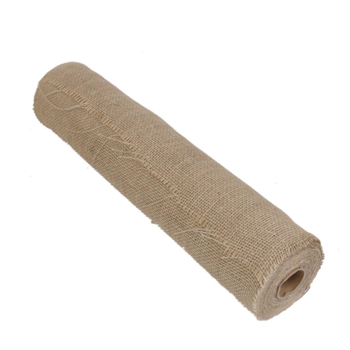 Rustikaler Jute Tischläufer Breit Lang Braunes Burlap-tischtuch Waschbar Bügelbar für Hochzeiten Partys und Landhausdeko
