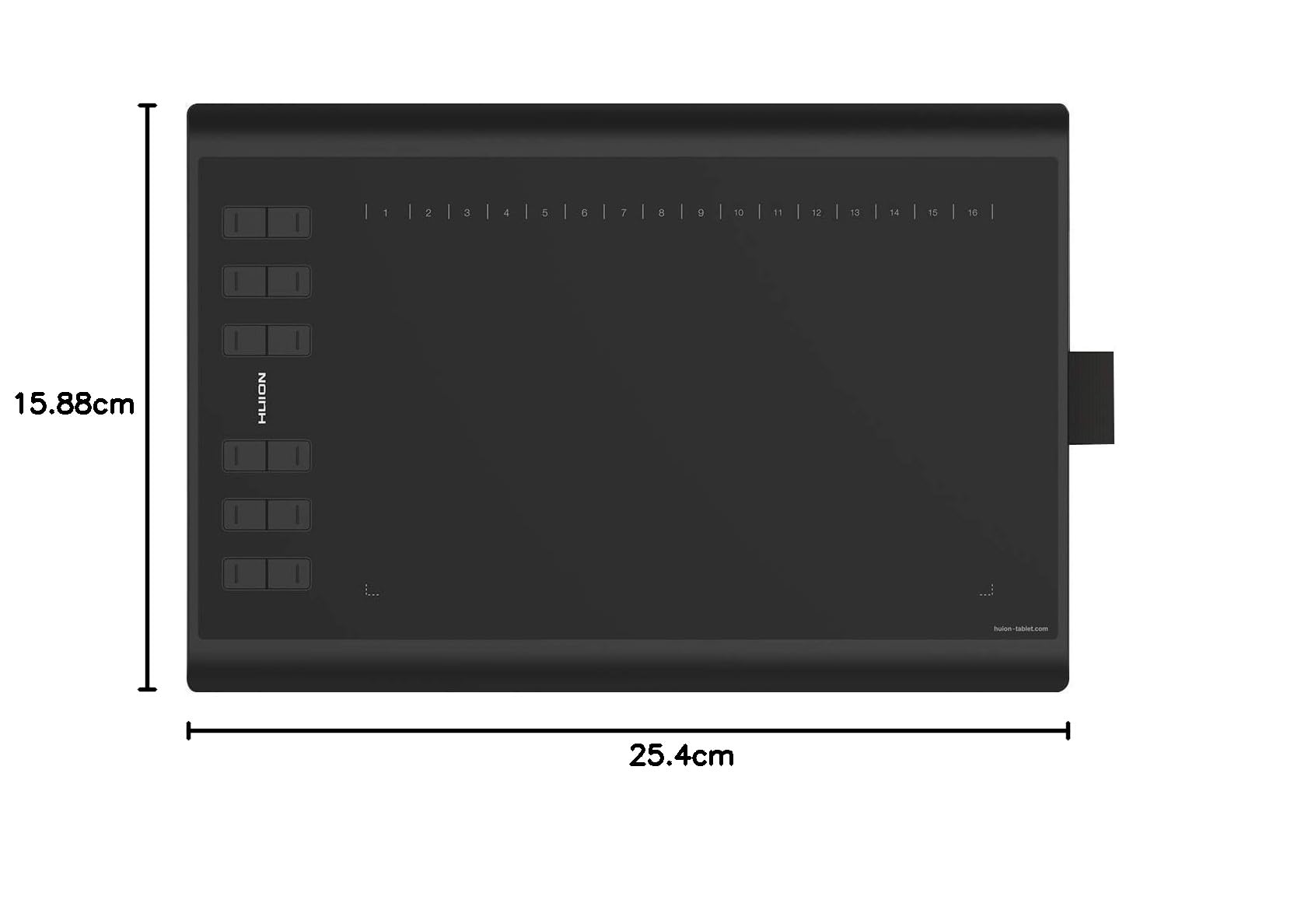 HUION Inspiroy H1060P Zeichentablett mit 8192 Druckempfindlichem, Batterielosem Stift und 12 Benutzerdefinierten Hot Keys, 10 x 6,25 Zoll Grafiktablett zum Zeichnen, Schreiben, Entwerfen, Unterrichten