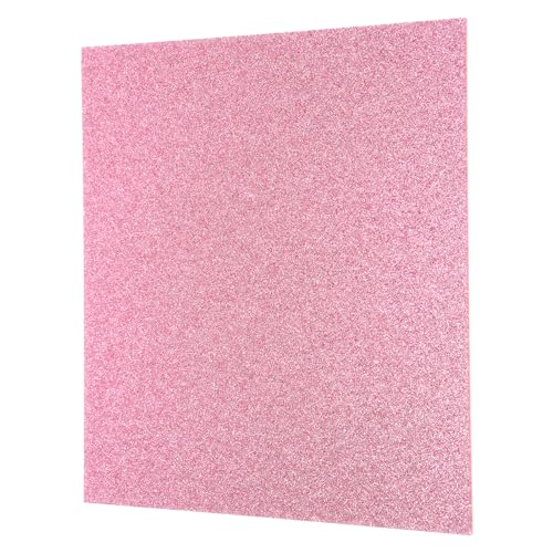 Image of MECCANIXITY 1Pcs Pink Glitter Acrylic Sheets 1 /8 inch Thickness 12 inch x 12 inch Glossy PMMA Fluorescent Plastic Sheets Extruded Translucent Blanks for DIY Art Crafting Laser Cutting & Engraving