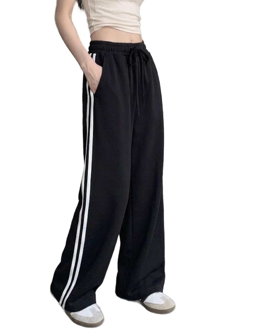 dockstreet Track Pant for Women || Baggy Fit || Track Pants || Full Elastic Jogger Track Pant ||-picture-12