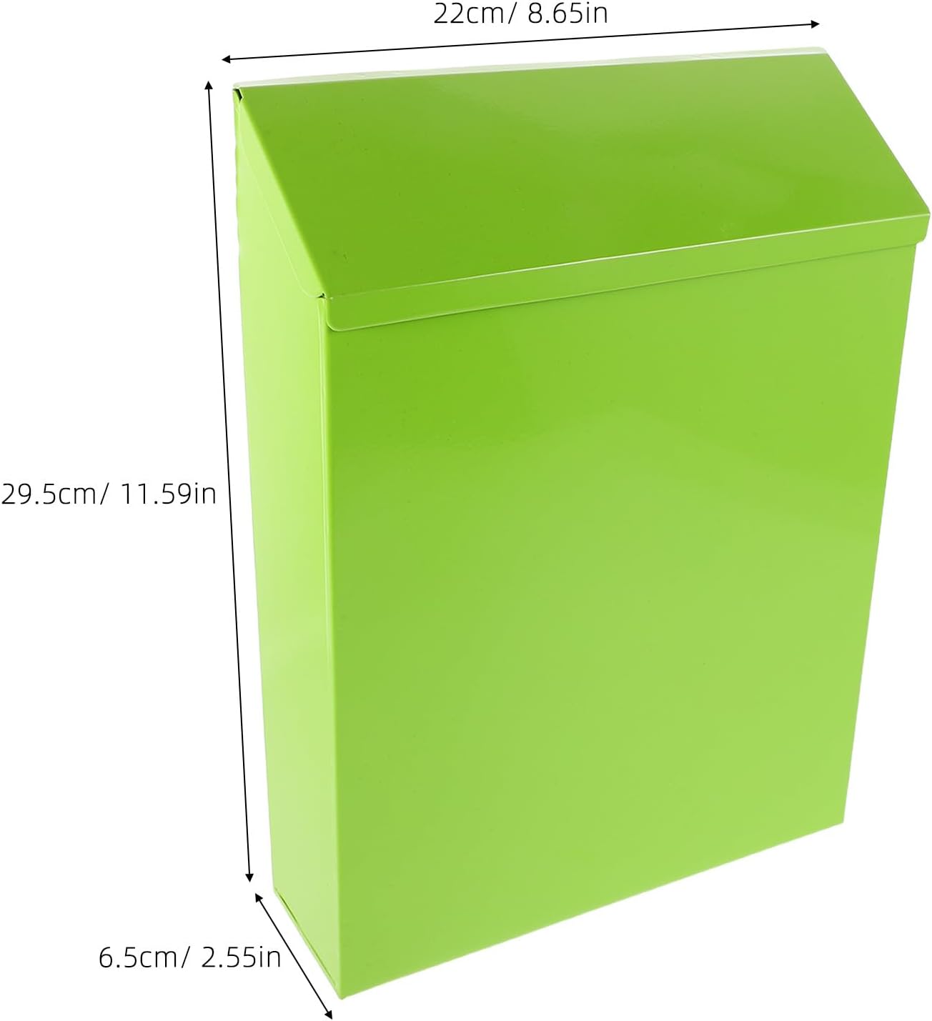 Rustic Iron Wall Mounted Mailbox with Lock, Green Vintage Farmhouse Suggestion Box for Office and Home Letters, Off Box for Comments and Small Items