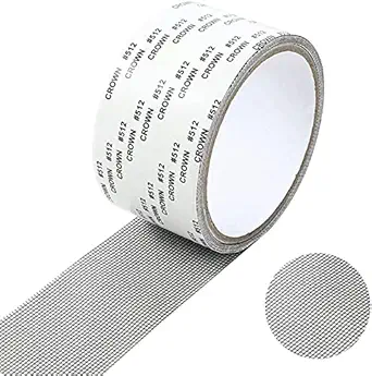 COSKIRA Fibreglass Repair Tape Door and Window Screen Repair Tape Glass Fiber Cover Net, Strong Adhesive Glass Fiber Repair Tape for Screen Window and Curtain, 5cm * 200cm