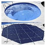 Cubierta de seguridad para alberca, cubierta de invierno, capacidad de 444 libras, ideal para piscinas en el suelo, hormigón y cubierta de piscina de madera