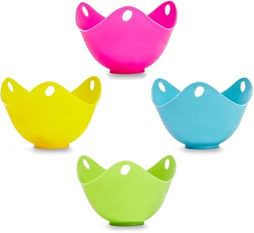 Miniatura 2 de 4 piezas de silicona para escalfar huevos, cacerolas de huevos, huevos y huevos para hornear, ollas para escalfar, sartenes para escalfadores de