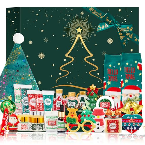 Advent Calendar 2025 – Skincare Gift Set for Women, 24 Day Christmas Gifts, Holiday Beauty Gift Box, Spa Gift Basket for Mom & Teen Girls