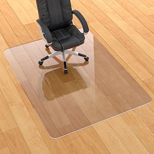 BUYIFY Office Chair Mat for Hard Floor, 36"x48" PVC Material Clear Floor Mat, Floor Protector for Office or Home,Flat and Easy to Clean
