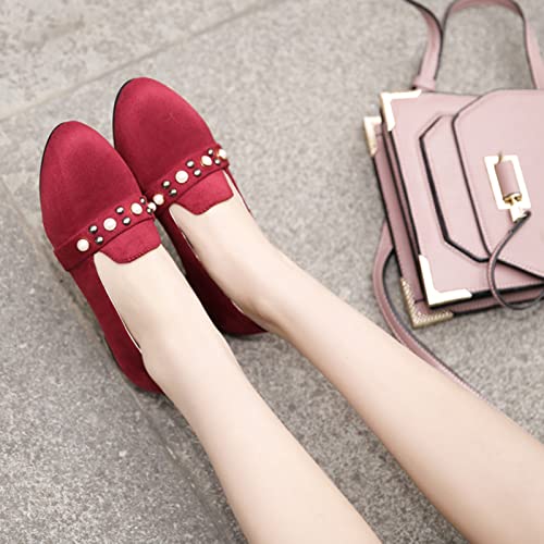 Gicoiz Footwear Work Loafers Womens Round Toe Ballet Flats Slippers4