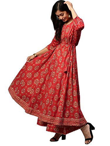 red anarkali kurta