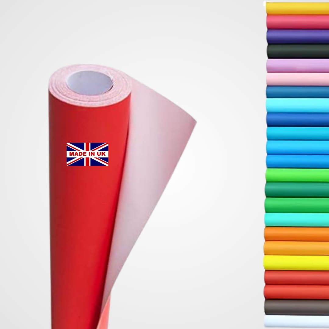 Wrapping Paper roll, Large Display Poster Paper Roll, Backing Paper 10m x 76cm - 80gsm Art, School Craft, Packing, Table Runner, Notice Boards, Drawing, Painting, Backdrop, Kraft Paper. (Scarlet)