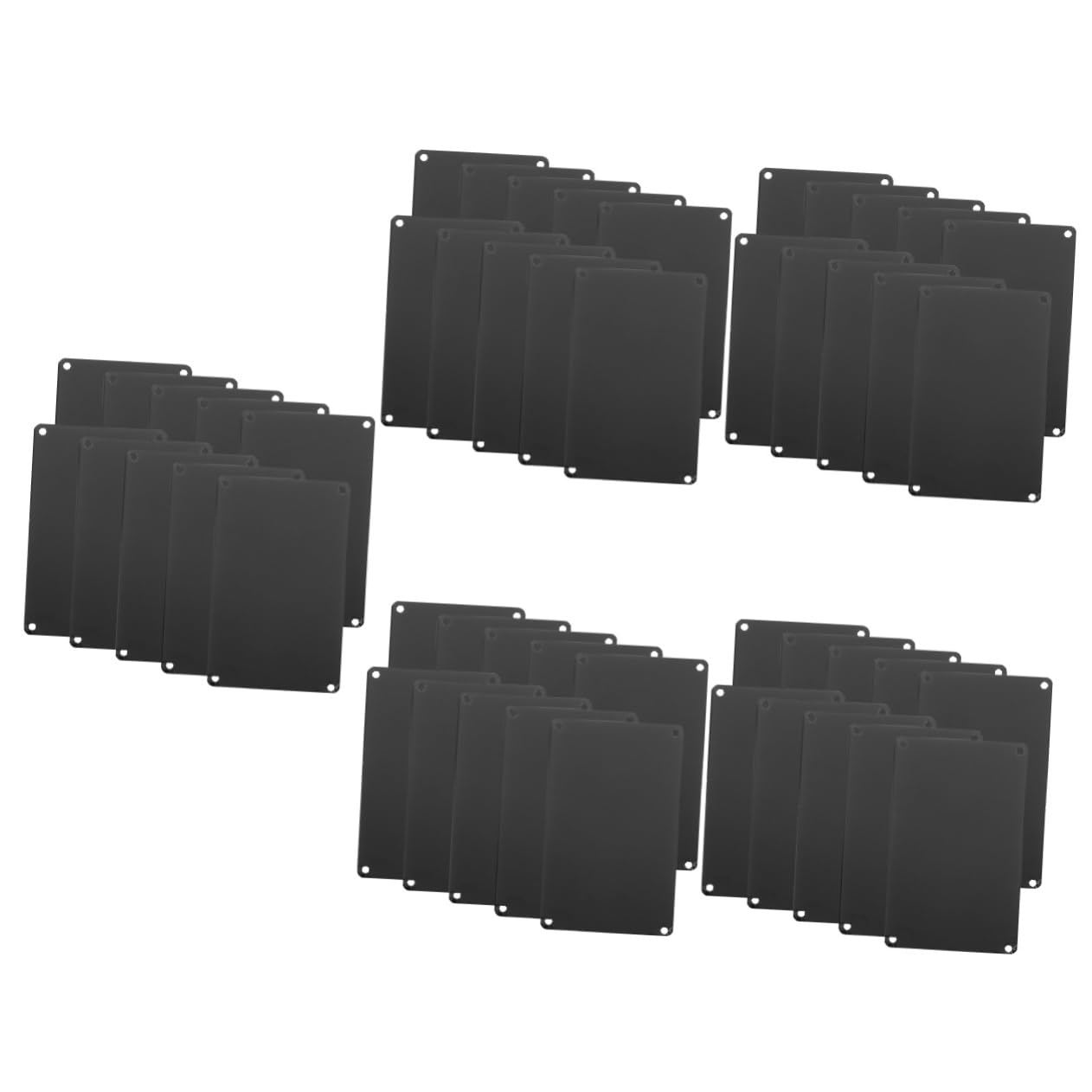 Plaques métalliques aluminium noires DOITOOL : lot de 50 plaques vierges pour signalétique