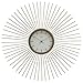 Studio Designs Home Mod 30 Inch Retro Starburst Metal Wall Clock Large with Hour and Minute Markers Quartz Movement, Golden Brass (73019)