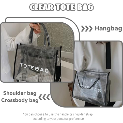 Bolso Tote Transparente Grande para Playa y Viaje miniatura 5