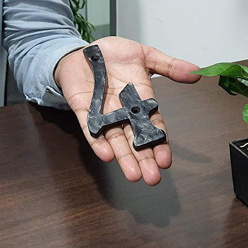 Cerus Rustic Black Hammered Solid House Numbers For Outside Cast Iron Door House Numbers, Large Numbers, 5.5 Inches, Black Mailbox Numbers (Number 4) #TOP1
