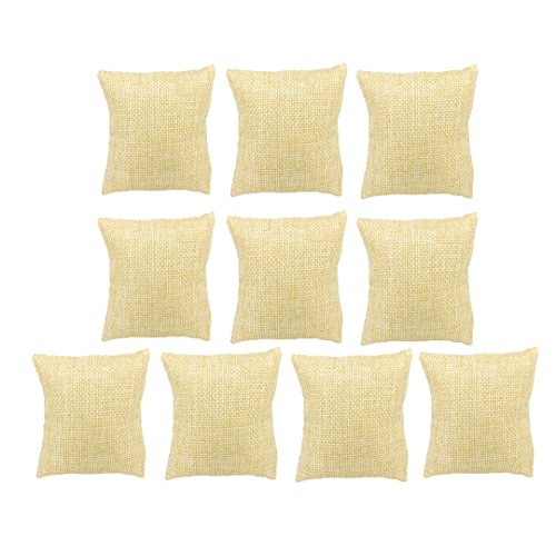 Bocar Watch Bracelet Bangle Small Linen Pillow Jewelry Display (ZT-linen-20)