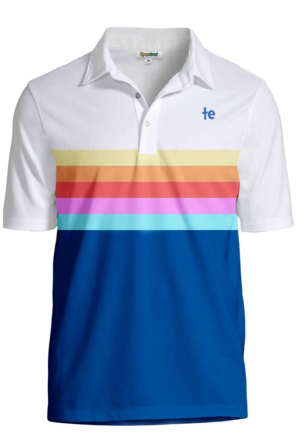 Tipsy Elves Men's Athletic Fit Golf Polo Shirt - Performance Golf Apparel for Men, 4-Way Stretch